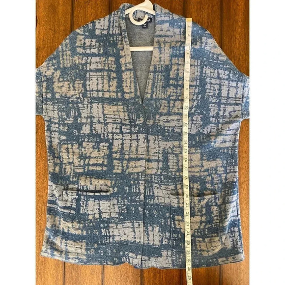 J. Jill Indigo Artisanal Pure Jill Open Front Blue Sweater Petite S - Picture 11 of 11